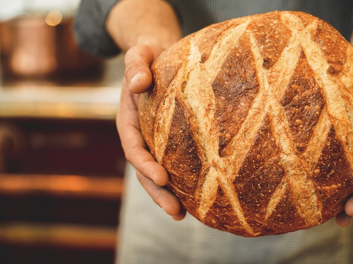 Fresh baked bread loaf