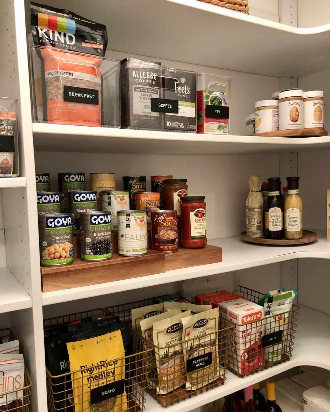 Food storage and pantry organization